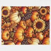 Halloween/Herfst/Herfst/pompoen Fleece Deken (Voorkant (Horizontaal))