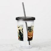 Halloween/Herfst/Herfst/pompoen/poes Acryl Drinkbeker (Links)