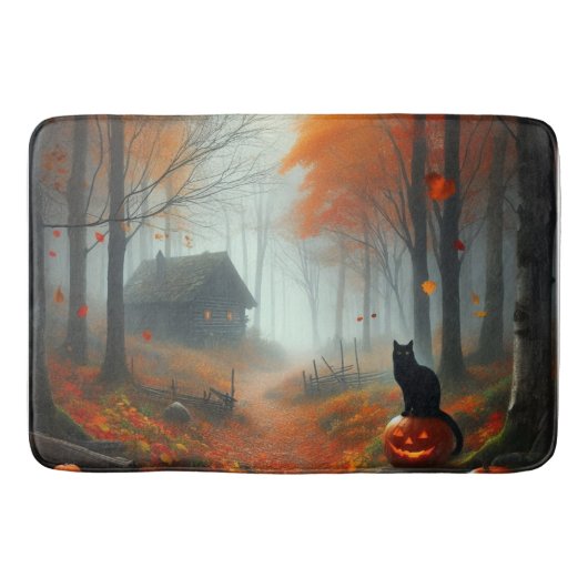 Halloween/Herfst/Herfst/pompoen/poes Badmat (Voorkant)