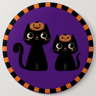 Halloween/Herfst/Herfst/pompoen/poes Ronde Button 6,0 Cm