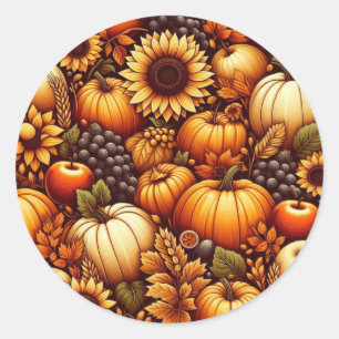 Halloween/Herfst/Herfst/pompoen Ronde Sticker