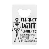 Halloween Herfst leraar leraar leraar Kredietkaart Flessenopener (Achterkant)