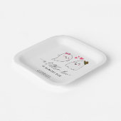 Halloween Herfst Little Boo Baby shower QR-code Papieren Bordje (Gebogen)