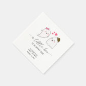 Halloween Herfst Little Boo Baby shower QR-code Servet (Hoek)