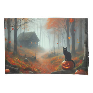 Halloween/Herfst/Najaar/pompoen/kat  Kussensloop