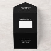 Halloween Herfst Oktober Frankenstein Bride Couple All In One Uitnodiging (Buitenkant)