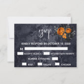 Halloween Herfst Oktober Oranje Roos RSVP (Voorkant)
