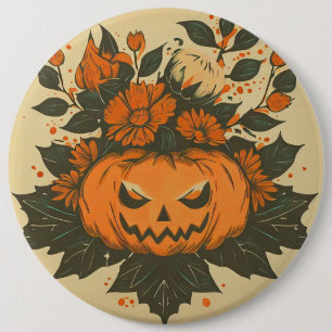 /Halloween/Herfst/pompoen Ronde Button 6,0 Cm