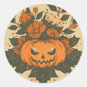 /Halloween/Herfst/pompoen Ronde Sticker