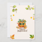 Halloween Herfst Pompoen Verjaardagsfeest Uitnodig Kaart (Achterkant)