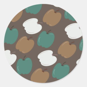 Halloween herfst pompoenen aardetoneel ronde sticker