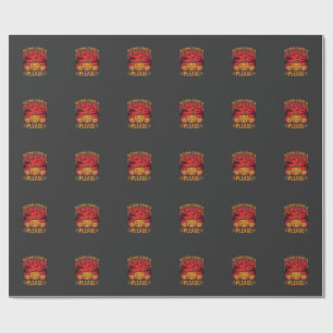 Halloween Herfstbladeren en Pompoenen Graag Ontwer Cadeaupapier
