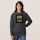 Halloween Hersenfeest Zombie Handen Vectorontwerp Hoodie (Voorkant volledig)