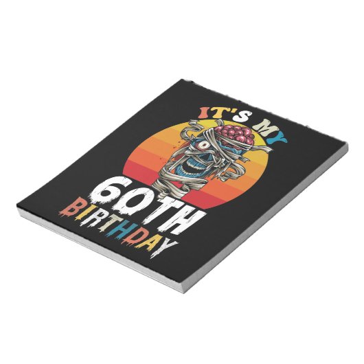 Halloween Het Is Mijn 60ste Verjaardag Zombie Notitieblok (Gedraaid)