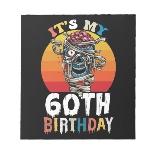Halloween Het Is Mijn 60ste Verjaardag Zombie Notitieblok (Voorkant)