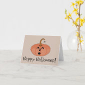 Halloween heureux ! Carte pour notes effrayé de (Fleur jaune)