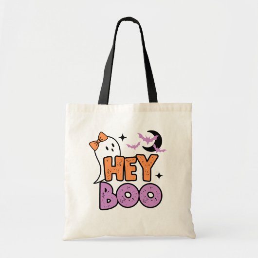 Halloween Hey Boo Girl Ghost Kids Candy Sac fourre (Devant)