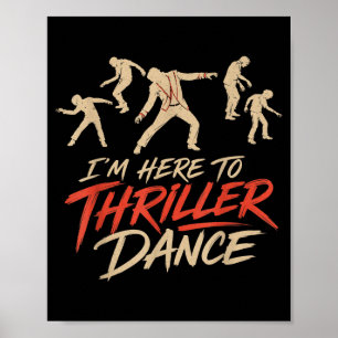 Halloween hier om thriller dans cool kostuum manne poster