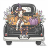 Halloween Highland Koe Sticker (Voorkant)