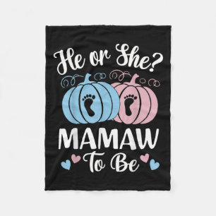 Halloween Hij of Zij Mamaw Wordt Pompoen Geslacht Fleece Deken