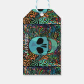 Halloween Hippie Skull Thunder_Cove Cadeaulabel (Achterkant)