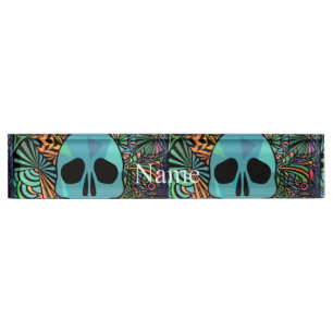Halloween Hippie Skull Thunder_Cove Naambordje