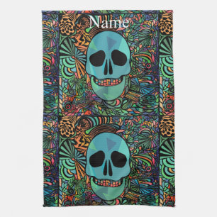 Halloween Hippie Skull Thunder_Cove Theedoek