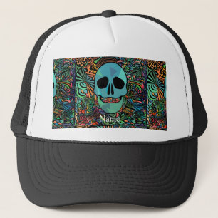 Halloween Hippie Skull Thunder_Cove Trucker Pet