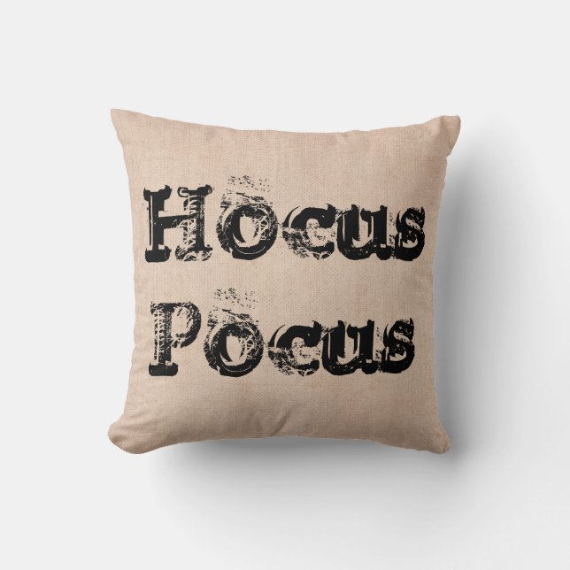 Halloween Hocus Pocus witch burlap Kussen (Voorkant)