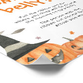 Halloween Hoe groot is mama's buik douche spel Poster (Hoek)