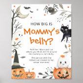 Halloween Hoe groot is mama's buik douche spel Poster (Voorkant)