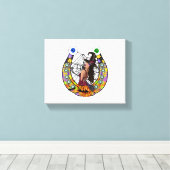 Halloween-Hoefijzer Canvas Afdruk (Insitu (Houten vloer))