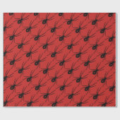 Halloween Holiday Black spin tiled party wrap Cadeaupapier (Vlak)