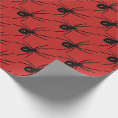Halloween Holiday Black spin tiled party wrap Cadeaupapier (Hoek)