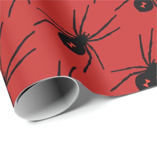 Halloween Holiday Black spin tiled party wrap Cadeaupapier (Rol Hoek)