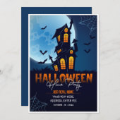 Halloween Home Party Kaart (Voorkant / Achterkant)