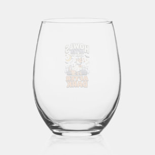 Halloween Hond Boo Crew (5) Wijnglas Zonder Voet