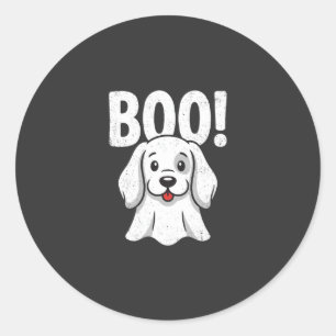 Halloween Hond Boo Schattige Puppy Spook Ontwerp Ronde Sticker