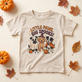 Halloween Hond Geest Kostuum Cute Puppy Pompoen T-shirt