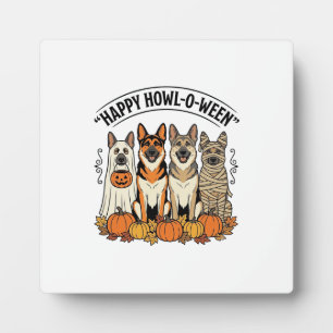 Halloween Hond Gelukkig Howl-O-Ween Vintage Duitse Fotoplaat