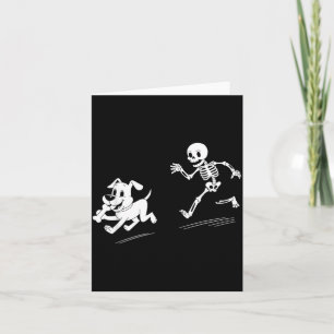 Halloween Hond Grappig Skelet Skelet Jacht Hond Kaart