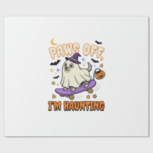 Halloween Hond Griezelige Skate Ride Cadeaupapier