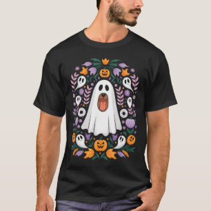 Halloween hond in spookkostuum Schattig Grappig T-shirt