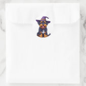 Halloween Hond Ronde Sticker (Tas)
