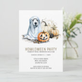 Halloween Hond Thema Party Howloween Fun Kaart (Staand voorkant)