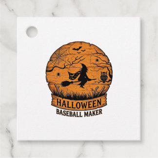 Halloween Honkbalk Maker Vliegende Heks Houten Maa Bedankjes Labels