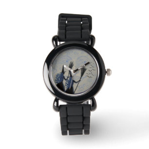 Halloween, horloges, heksen, broom, glitter, mode horloge