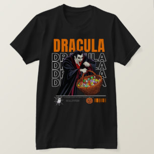 Halloween horror 2024, Dracula verzamelt snoep T-shirt
