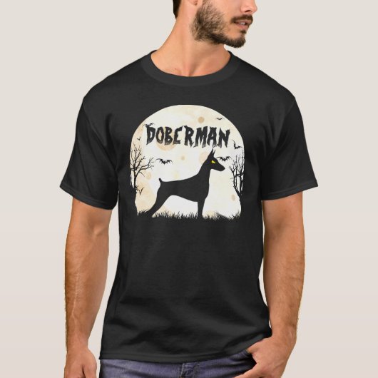 Halloween Horror Doberman T-shirt (Voorkant)