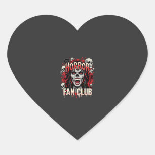 Halloween Horror Fan Club Vampier Schedel Hart Sticker